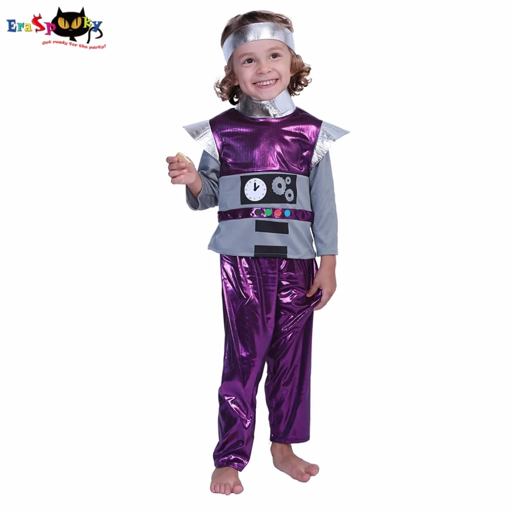 Eraspooky Toddler Astronaut Halloween Costume For boyRetro Robot Costume Boy Spaceman Costumes Robot Cosplay Carnival