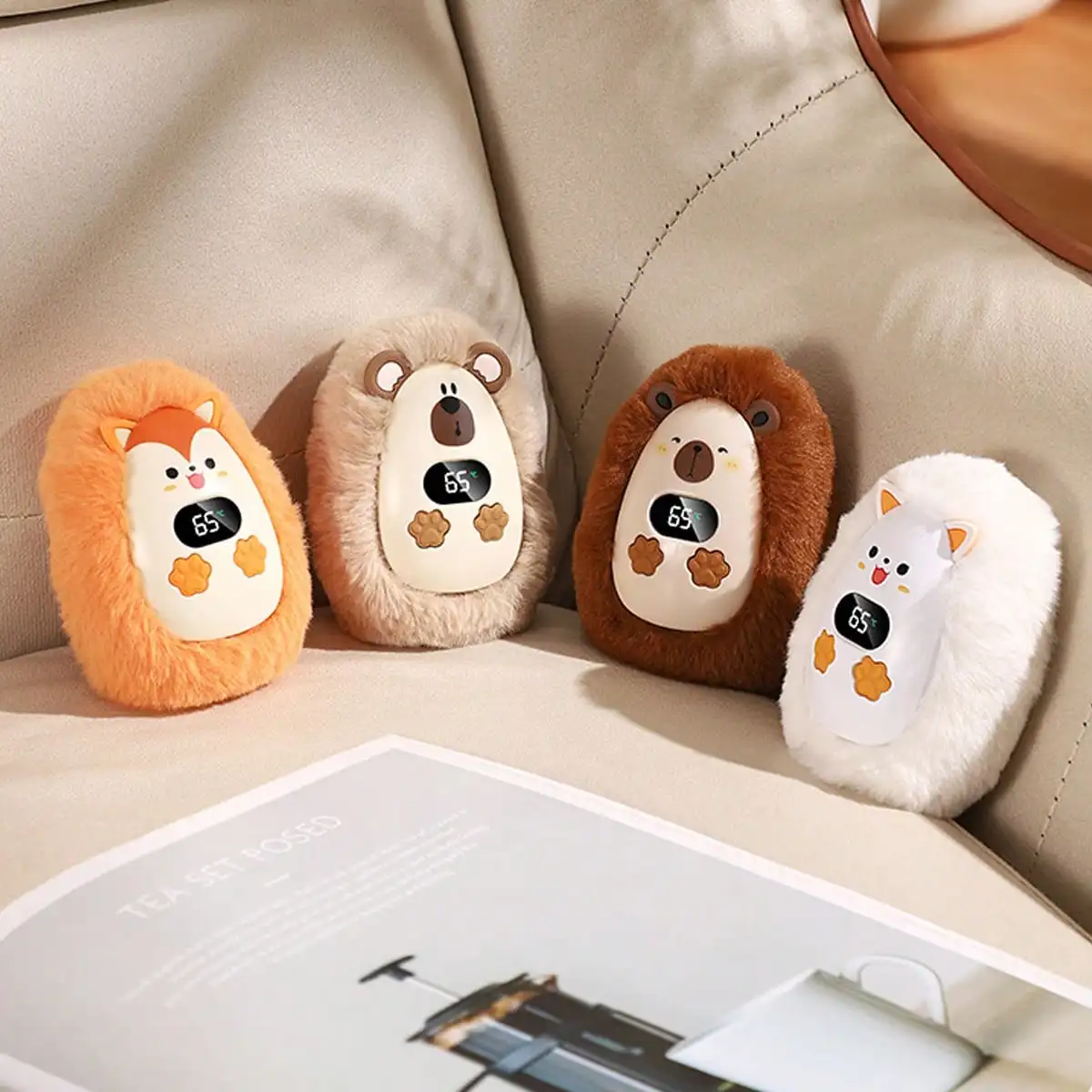 Mini Plush Pet Reusable Hand Warmers Rechargeable Portable Pocket Warmer Fast Heating 3-Gear Adjustable Outdoor Hand Heater For Winter Essentials Accessory Halloween Christmas Gifts Christmas Gifts,Hand Warmers,Gifts For Men,Stocking Stuffers