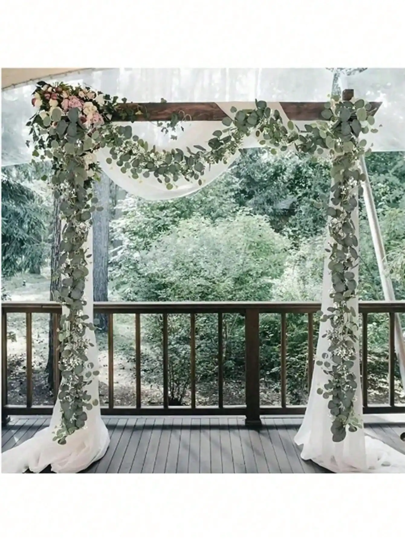 1/3/4/5/6/7/8/9pcs 180cm Eucalyptus Vine Decoration, Made Of Nylon Material, Suitable For Birthday Party, Room, Yard, Living Room, Baptism, Background Decoration, Home Decor, Artificial Plant, Autumn Decoration, Room, Tabletop, Garden Decoration