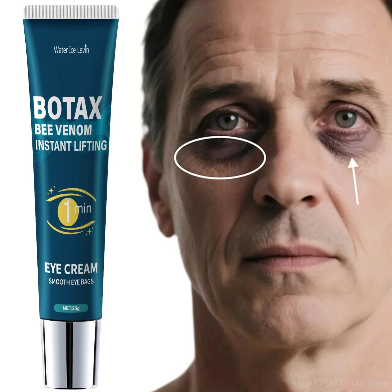 Hydrating Eye Gel, Minimizes Puffiness, Formulated with Caffeine, Aloe Vera &amp; Panthenol, Soothes and Refreshes Eye Skin, Oil-Fre